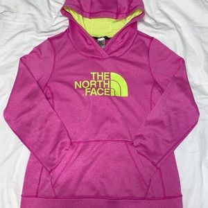 Pink/Neon Yellow Women’s North Face Hoodie
